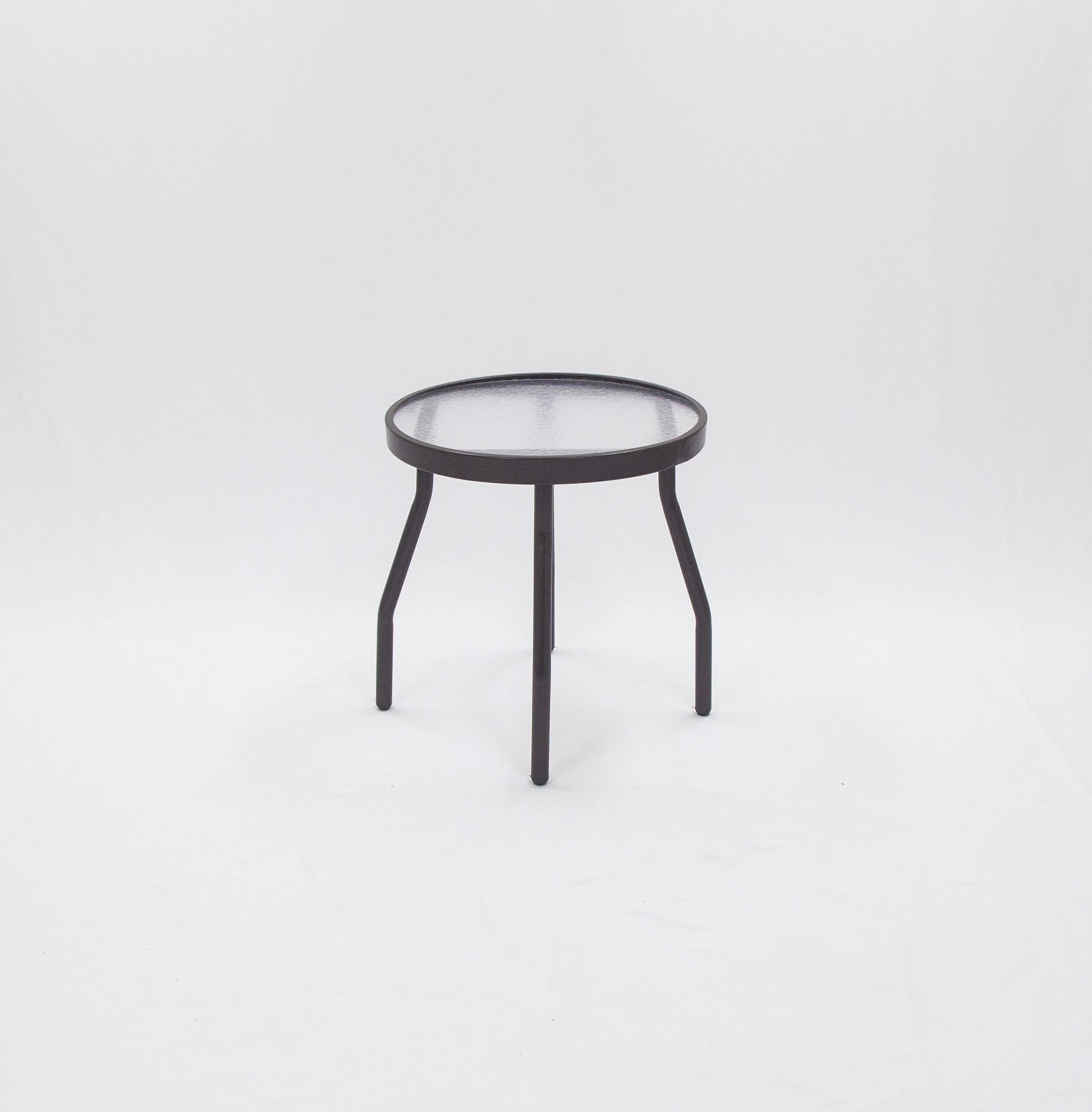 A18-2 Round Acrylic Side Table – Angled Leg