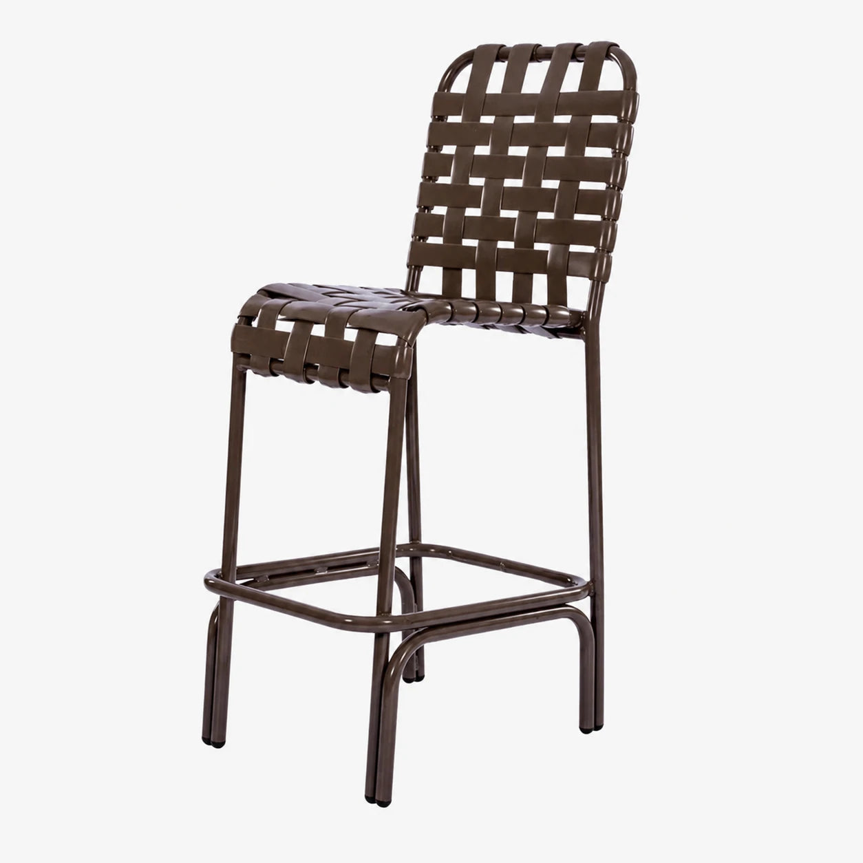 C75B Basketweave Strap Patio Bar Stool