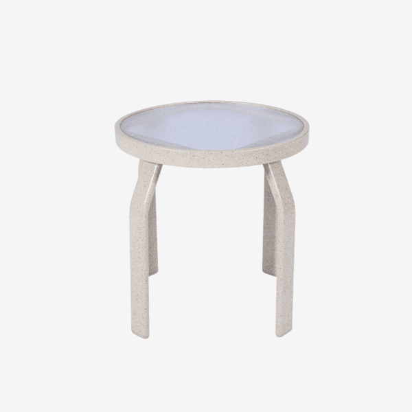 AW18 Round Acrylic Side Table – Straight Leg