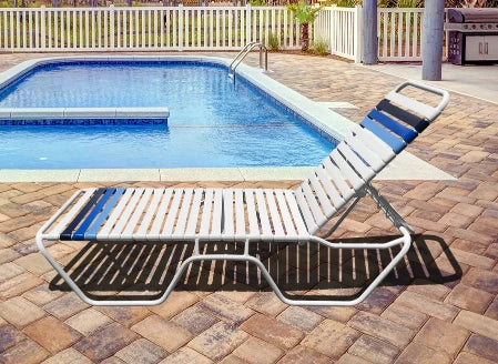 C140B 14-inch Basketweave Strap Chaise Lounge