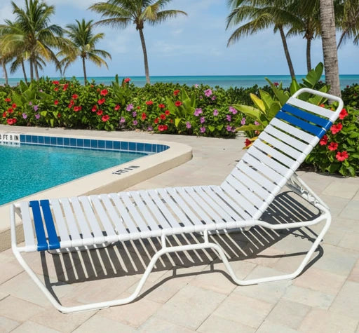 C140 14-inch Strap Chaise Lounge