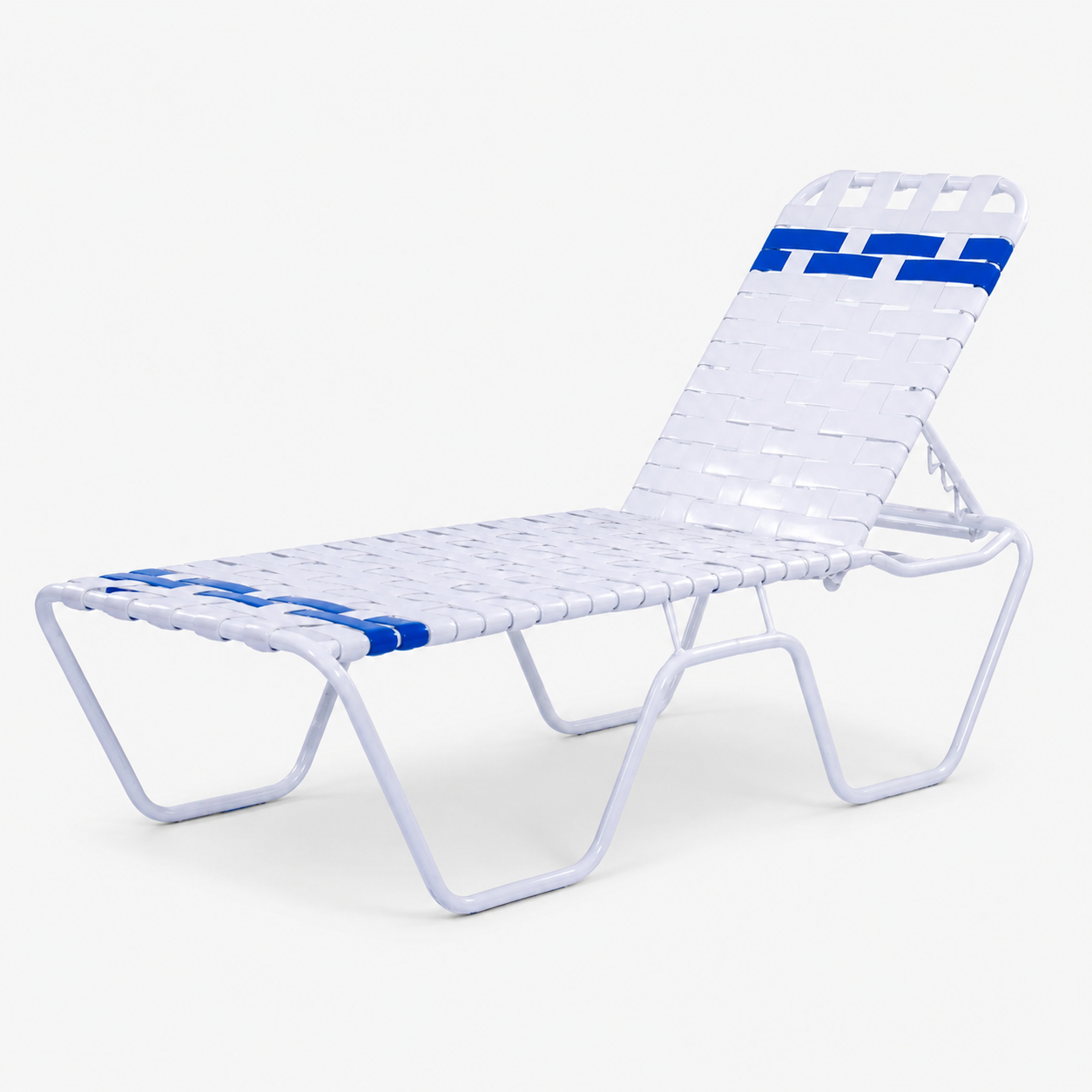 C140B 14-inch Basketweave Strap Chaise Lounge