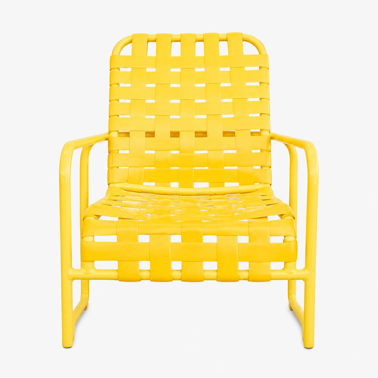 C55B Basketweave Strap Chair with Sled Base