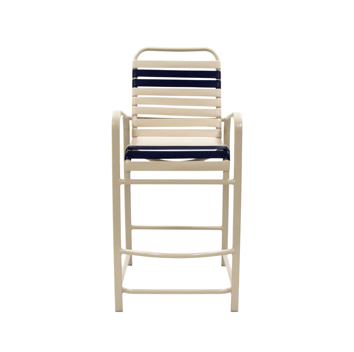 R75 Strap Patio Bar Stool with Arms